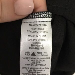 Naked Zebra Tops - Naked Zebra Black Crossover Tank Top Naked Zebra Tops - Naked Zebra Black Crossover Tank Top